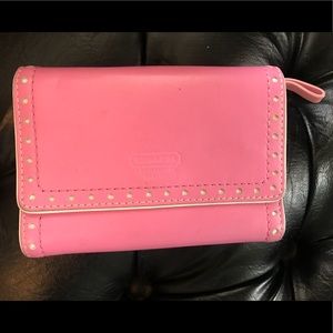 Small Pink Leather Coach Wallet